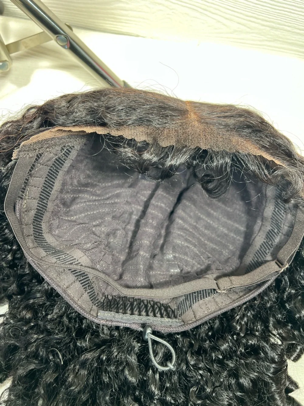 Unice Natural Black Human Hair Curly Finger Coil 16 Inch Wig
